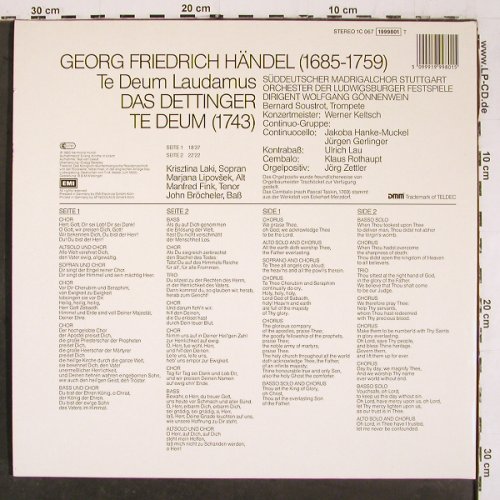 H&auml;ndel,Georg Friedrich: Dettinger Te Deum,Foc, Harmonia Mundi (1999801), D, 1983 Typ: LP Best.-Nr.: K1484 Preis: 9,00 Euro.