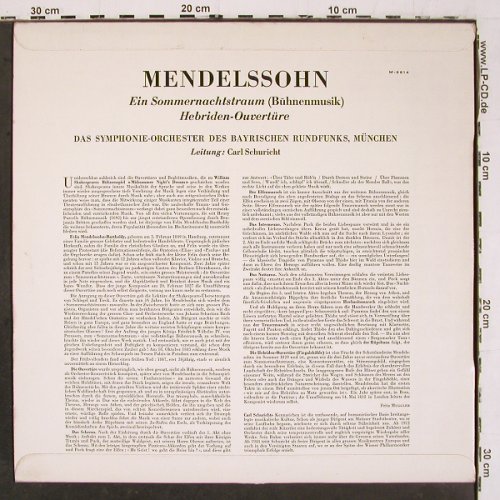 Mendelssohn Bartholdy,Felix: Ein Sommernachtstraum&sol;Hebriden-Ouve, MMS (M-2214), m-&sol;m- Typ: LP Best.-Nr.: K1489 Preis: 6,00 Euro.