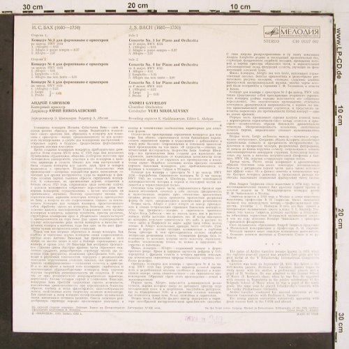 Bach,Johann Sebastian: Klavierkonzerte Nr.3,4,5, m-/m-, Melodia(C10 18327 002), USSR, 1983 - LP - K1494 - 6,00 Euro