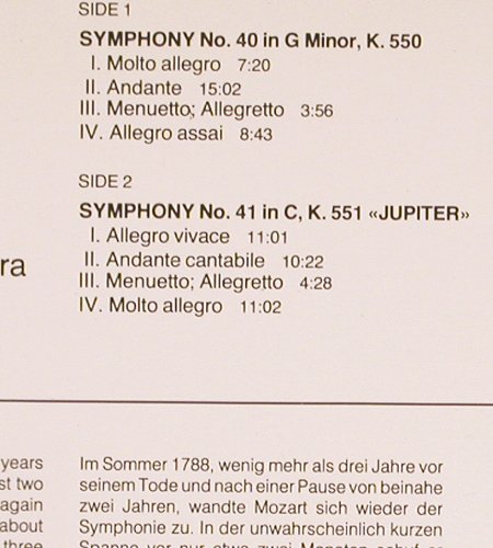Mozart,Wolfgang Amadeus: Sinfonien Nr.40 & 41 (Jupiter), RCA Gold Seal (GL 84413), I, 1986 Typ: LP Best.-Nr.: K1496 Preis: 6,00 Euro.