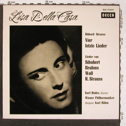 Casa,Lisa Della: Lieder von Schubert,Brahms,Wolf Und, Decca (BLK 21049), D Typ: LP Best.-Nr.: K1498 Preis: 9,00 Euro.