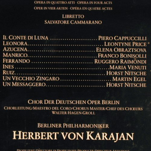 Verdi,Giuseppe: IL Trovatore,1978,Box,FS-New sealed, EMI (29 0953 3), D, 1986 Typ: 2LP Best.-Nr.: K1522 Preis: 17,50 Euro.