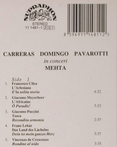 Carreras / Domingo / Pavarotti: In Concert-Mehta, Decca/Supraphon(11 1481-1), CZ, 1991 - LP - K1523 - 7,50 Euro
