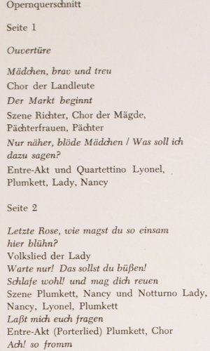 Flotow,Friedrich von: Martha, Eterna(8 20 699), DDR, 1970 - LP - K1524 - 7,50 Euro