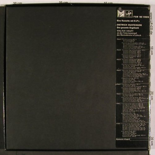 Buxtehude,Dietrich: Das komplette Orgelwerk, Box, FSM&sol;VOX (FSM 103), D Typ: 8LP Best.-Nr.: K1529 Preis: 30,00 Euro.