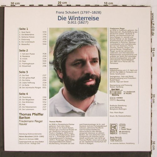 Schubert,Franz: Die Winterreise,Einsamkeit, Foc, Bayer Records(BR 30 010/11), D, 1987 - 2LP - K1531 - 12,50 Euro