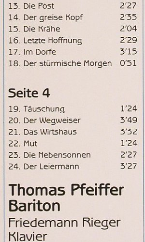 Schubert,Franz: Die Winterreise,Einsamkeit, Foc, Bayer Records(BR 30 010/11), D, 1987 - 2LP - K1531 - 12,50 Euro