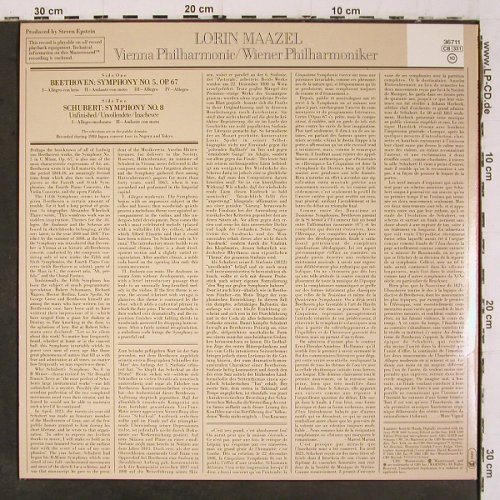 Beethoven,Ludwig van &sol; Schubert: Sinfonie Nr.5 &sol; Sinfonie Nr.8, CBS Masterworks (36711), NL, 1981 Typ: LP Best.-Nr.: K1532 Preis: 7,50 Euro.