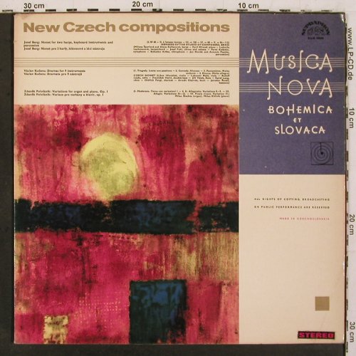 V.A.Musica Nova,Bohemica et Slovaca: New Czech Compositions, Supraphon (SUA 18656), CZ,m-&sol;vg+, 1965 Typ: LP Best.-Nr.: K1537 Preis: 14,00 Euro.