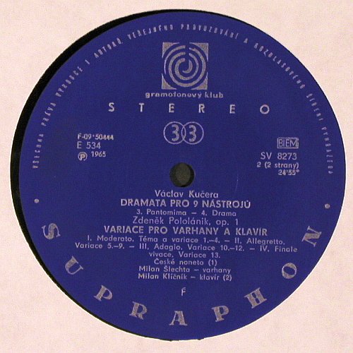 V.A.Musica Nova,Bohemica et Slovaca: New Czech Compositions, Supraphon (SUA 18656), CZ,m-&sol;vg+, 1965 Typ: LP Best.-Nr.: K1537 Preis: 14,00 Euro.