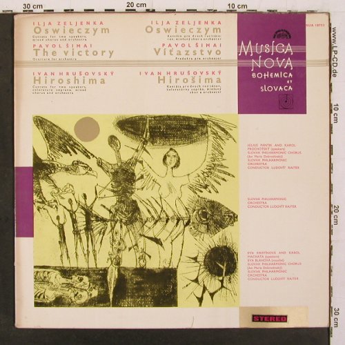 V.A.Musica Nova,Bohemica et Slovaca: Ilja Zljenka-Oswieczym, m-&sol;vg+, Supraphon (SUA 18753), CZ, 1966 Typ: LP Best.-Nr.: K1538 Preis: 14,00 Euro.