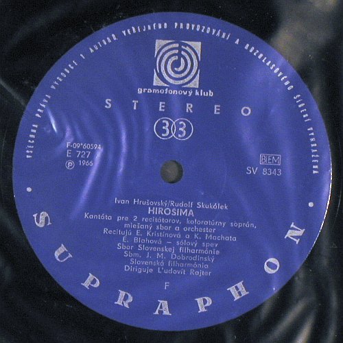 V.A.Musica Nova,Bohemica et Slovaca: Ilja Zljenka-Oswieczym, m-&sol;vg+, Supraphon (SUA 18753), CZ, 1966 Typ: LP Best.-Nr.: K1538 Preis: 14,00 Euro.