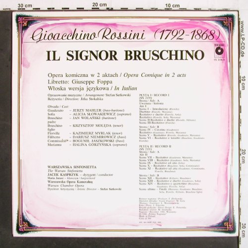 Rossini,Gioacchino: Il Signor Bruschino, in ital.,  Foc, Polskie Nagrania(SX 2130-31), PL, 1986 - 2LP - K1549 - 7,50 Euro