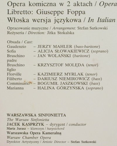 Rossini,Gioacchino: Il Signor Bruschino, in ital.,  Foc, Polskie Nagrania(SX 2130-31), PL, 1986 - 2LP - K1549 - 7,50 Euro