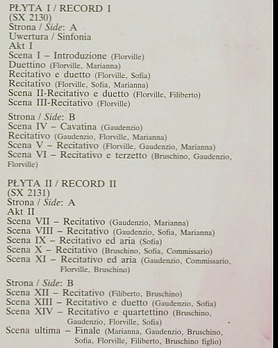 Rossini,Gioacchino: Il Signor Bruschino, in ital.,  Foc, Polskie Nagrania(SX 2130-31), PL, 1986 - 2LP - K1549 - 7,50 Euro