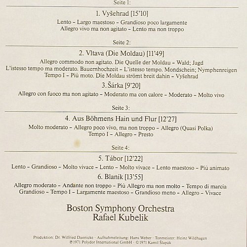 Smetana,Friedrich: Mein Vaterland, Box, D.Gr. Präsent(2726 515), D, Ri, 1971 - 2LP - K1551 - 7,50 Euro