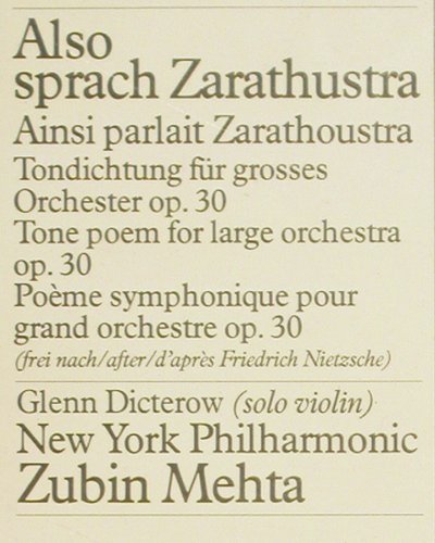 Strauss,Richard: Also Sprach Zarathustra, CBS (35888), NL, 1980 Typ: LP Best.-Nr.: K1561 Preis: 5,00 Euro.