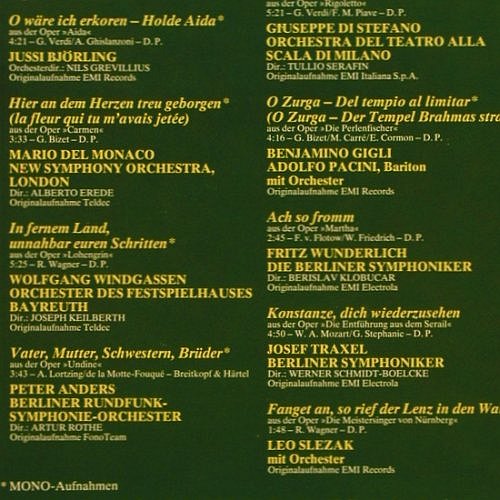 V.A.Goldenes Tenor-Staralbum: Caruso, Kiepura..Carreras...´, Foc, Parnass (42 413 5), D, 1985 Typ: 2LP Best.-Nr.: K1573 Preis: 5,00 Euro.