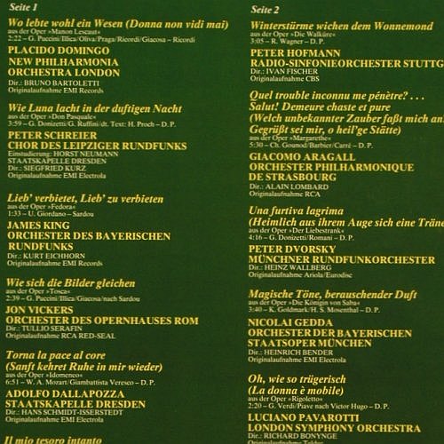 V.A.Goldenes Tenor-Staralbum: Caruso, Kiepura..Carreras...´, Foc, Parnass (42 413 5), D, 1985 Typ: 2LP Best.-Nr.: K1573 Preis: 5,00 Euro.