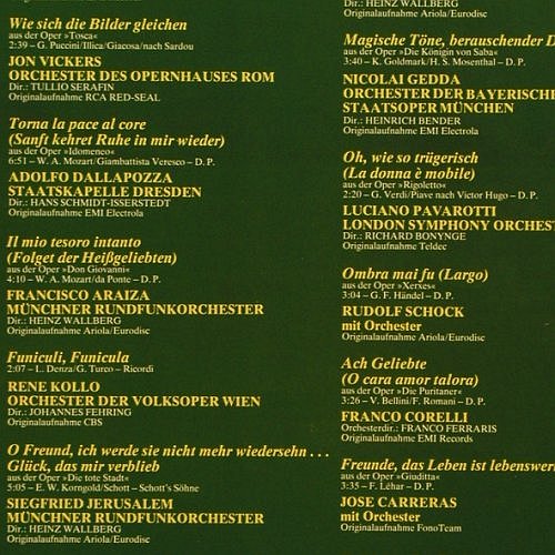 V.A.Goldenes Tenor-Staralbum: Caruso, Kiepura..Carreras...´, Foc, Parnass (42 413 5), D, 1985 Typ: 2LP Best.-Nr.: K1573 Preis: 5,00 Euro.