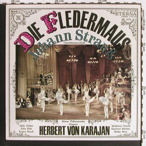 Strau&szlig;,Johann: Die Fledermaus-Operettenquerschnitt, Eterna (8 25 532), DDR, 1973 Typ: LP Best.-Nr.: K1577 Preis: 6,00 Euro.