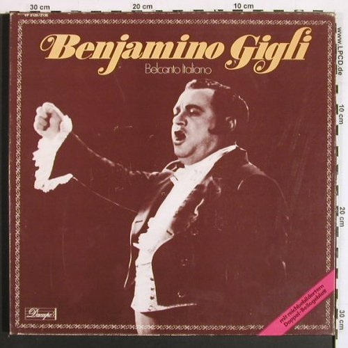 Gigli,Benjamino: Belcanto Italiano (1921-46) Schuber, Dacapo(VP 2129/2130), D ,Booklet,  - 2LP - K1586 - 5,00 Euro