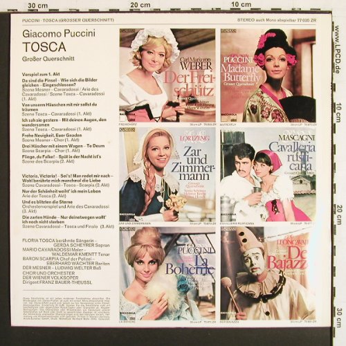 Puccini,Giacomo: Tosca- Gr.Querschnitt, Baccarola Auslese (77 035 ZR), D Typ: LP Best.-Nr.: K1588 Preis: 4,00 Euro.