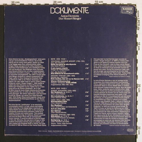 Dermota,Anton: Der Mozart-Sänger (1953), Decca(6.42233 AJ), D, Ri,  - LP - K1589 - 4,00 Euro