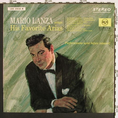 Lanza,Mario: singt seine Lieblingsarien, RCA(LSC 2932-B), D,  - LP - K1595 - 6,00 Euro