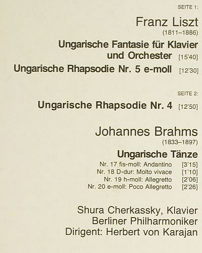 Liszt,Franz &sol; Brahms: Ungarische Fantasie&sol;Ungarische T&auml;nz, D.Gr. Resonance (2535 175), D, Ri, 1961 Typ: LP Best.-Nr.: K1611 Preis: 5,00 Euro.