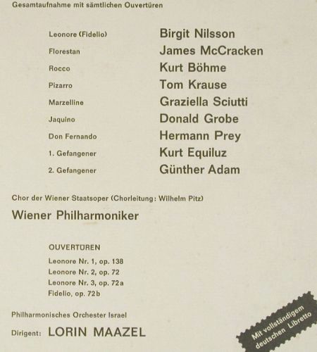 Beethoven,Ludwig van: Fidelio,Box, Decca (SMA 25 047-D&sol;1-), D, 1970 Typ: 3LP Best.-Nr.: K1613 Preis: 12,50 Euro.