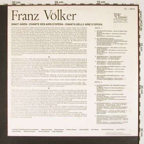 V&ouml;lker,Franz: singt aus Opern, hist rec., Top Classic(TC-9043), D, 1969 - LP - K1623 - 5,00 Euro