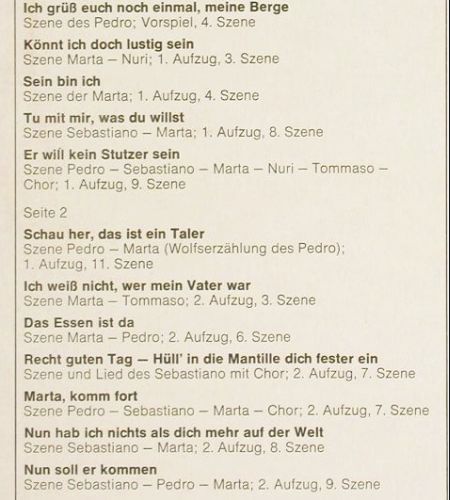 d'Albert,Eug�ne: Tiefland - Gro&szlig;er Querschnitt, EMI(037-30 756), D, Ri,  - LP - K1626 - 3,00 Euro