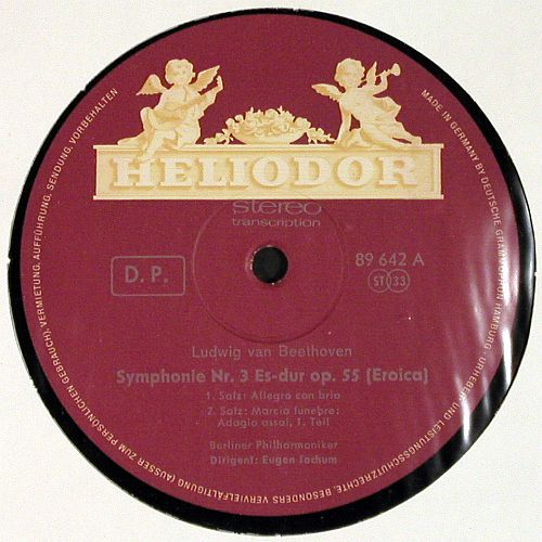 Beethoven,Ludwig van: Sinfonie Nr.3 Eroica, Heliodor (89 642), D Typ: LP Best.-Nr.: K1636 Preis: 6,00 Euro.