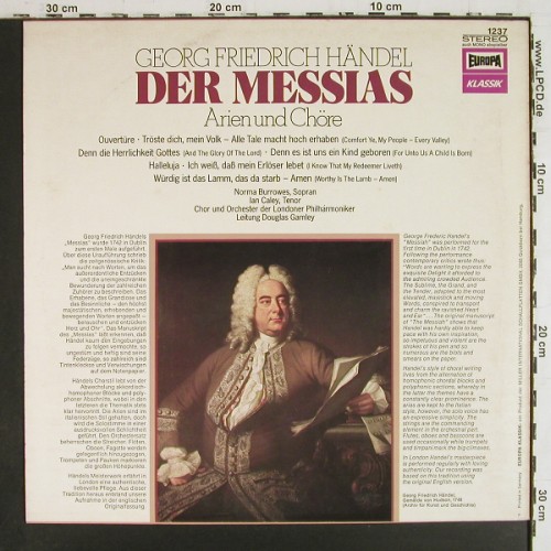 H&auml;ndel,Georg Friedrich: Der Messias-Arien und Ch&ouml;re, Europa (1237), D, 1974 Typ: LP Best.-Nr.: K1656 Preis: 5,00 Euro.
