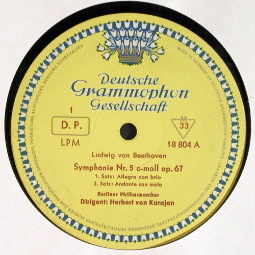 Beethoven,Ludwig van: Sinfonie Nr.5, op.67, Mono, Deutsche Gramophon (LPM 18 804), D, 1966 Typ: LP Best.-Nr.: K1657 Preis: 7,50 Euro.