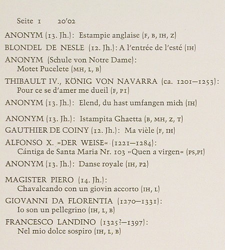 V.A.Harfenmusik des Mittelalters: Elena Polonska,Harfe. The Camerata, FSM(FSM 53 016), D,mint/vg+,  - LP - K1663 - 12,50 Euro