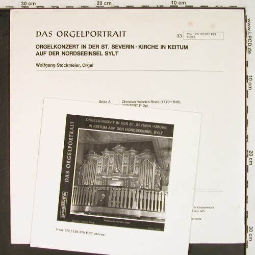 Stockmeier,Wolfgang: Christian H.Rinck, Adolph Hesse, Psallite Orgelportrait (PSAL 172&sol;120675), D Typ: LP Best.-Nr.: K1676 Preis: 20,00 Euro.