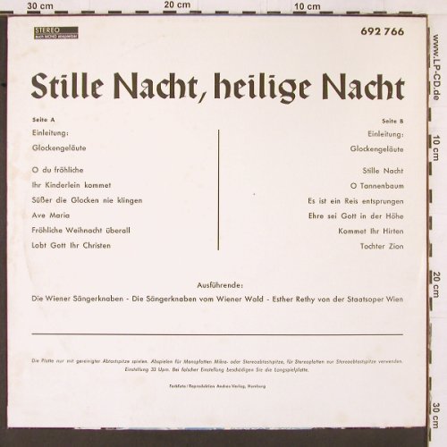 Wiener Sängerknaben / Sngerknaben: Stille Nacht,Heilige Nacht, No Label(692 766), D,  - LP - K510 - 6,00 Euro