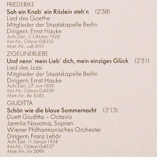 Tauber,Richard &sol; Franz Lehar: Dokument einer Freundschaft, EMI (027-45 035), D Typ: LP Best.-Nr.: K545 Preis: 7,50 Euro.