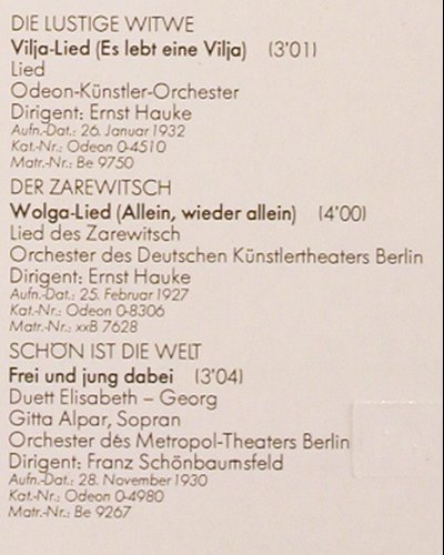 Tauber,Richard &sol; Franz Lehar: Dokument einer Freundschaft, EMI (027-45 035), D Typ: LP Best.-Nr.: K545 Preis: 7,50 Euro.