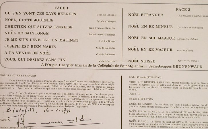 V.A.Noel Anciens Francais: Same, woc, Sonotec(C 76-110), F, woc,  - LP - L1362 - 6,00 Euro