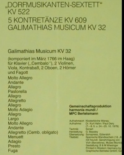 Mozart,Wolfgang Amadeus: Der heitere Mozart KV 32,522,609, Orbis&sol;Harmonia Mundi (32 243 8), D, 1981 Typ: LP Best.-Nr.: L1925 Preis: 5,00 Euro.