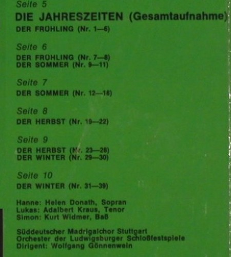 Haydn,Joseph: Die Sch&ouml;pfung/Die Jahreszeiten,Box, FSM(FSM 33 001/5), D,  - 5LP - L6054 - 15,00 Euro