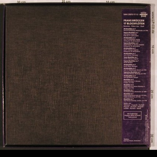 Br&uuml;ggen,Frans: 17 Blockfl&ouml;ten, Box, Telefunken&sol;Das Alte Werk (SMA 25 073-T1-3), D, 1972 Typ: 3LP Best.-Nr.: L6066 Preis: 17,50 Euro.