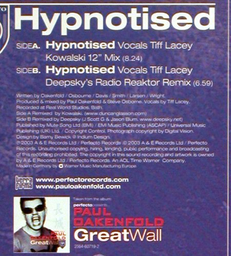 Oakenfold,Paul: Hypnotised*2, Perfecto (2564 60741-0), EU, 2003 Typ: 12" Best.-Nr.: V6132 Preis: 6,00 Euro