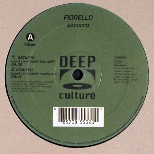 Fiorello: Azzurro*4, Deep Culture, FLC (8573 85532-0), D, 2000 Typ: 12" Best.-Nr.: V6232 Preis: 7,50 Euro.