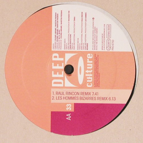 Colonel Abrams: Trapped (Next Level)*4, Deep Culture, FLC (PRO 6750), D, 2002 Typ: 12" Best.-Nr.: V6235 Preis: 7,50 Euro.