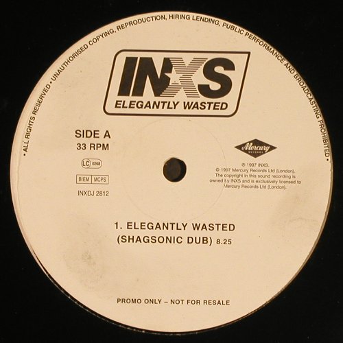 INXS: Elegantly Wasted*3,Shagsonic dub, Mercury (INXDJ 2812), UK, Promo, 1997 Typ: 12" Best.-Nr.: V6253 Preis: 3,00 Euro.