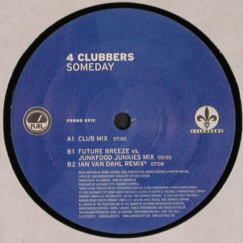 4 Clubbers: Someday*3, Promo, Alphabet City (6219), D, 2002 Typ: 12" Best.-Nr.: V6266 Preis: 6,00 Euro.